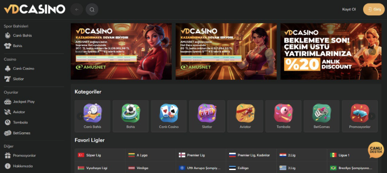Home page of Vdcasino